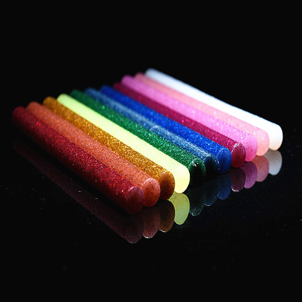 Klæbende limstifter 11 x 200 mm Bling Farverig Hot Melt Stick 20