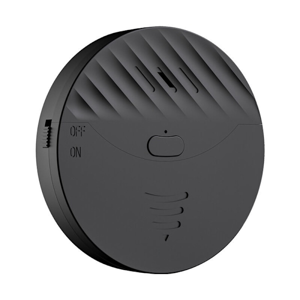Vibrationsdetektor Alarm 130dB Högt med Batterier Justerbar Känslighet LED-indikator för Dörr Fönster Svart 1-pack