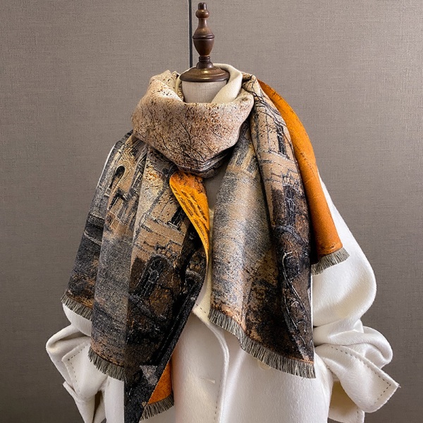 Skjerf Vinter Skjerf Unisex Stil Vinter Skjerf Langt Dame Skjerf Sjal