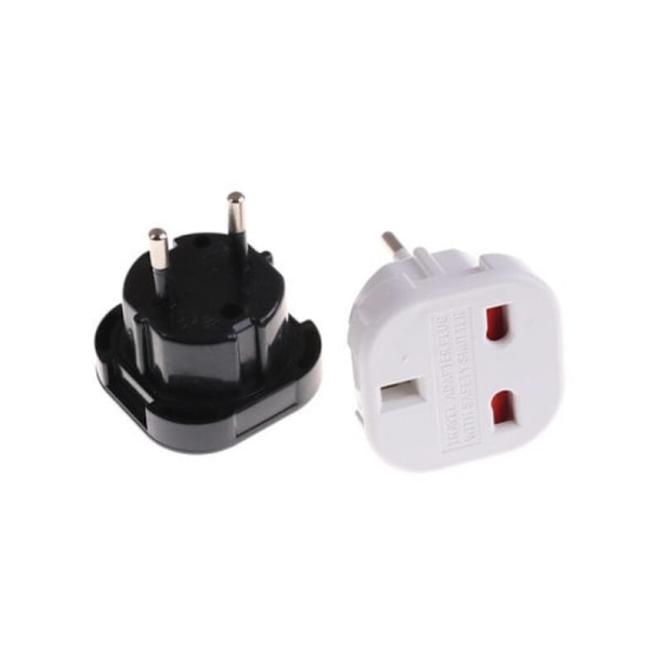 Reiseadapter - Britisk 3-pins hvit - UK standardplugg til US standardplugg