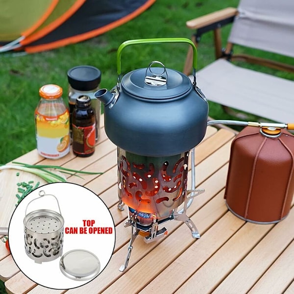 Värmeadapter, campingvärmare, portabelt värmelock - mini spisvärmare tältspis, gasvärmare camping, varm utrustning för vandring i camping
