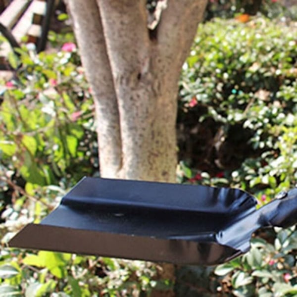 Metallspade for pipe - rengjøringsverktøy med trehåndtak - stål pipe spade - askespade