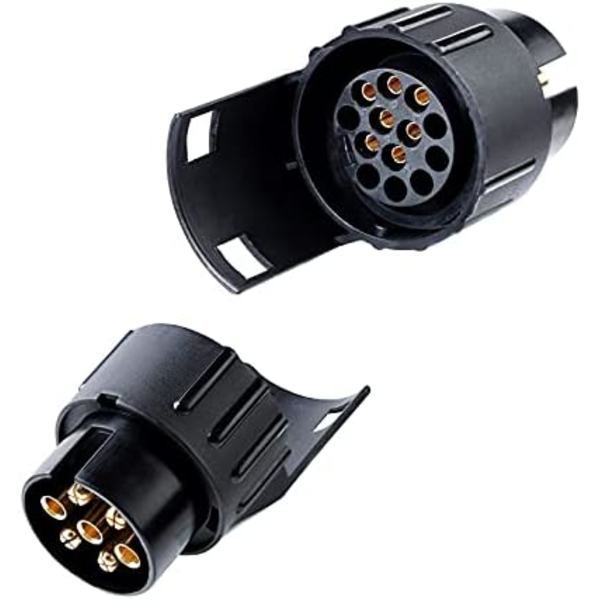 7-polet til 13-polet og 13-polet til 7-polet anhængeradapter, trailer stikadapter, 12V vandtæt elektrisk adapter stikadapter konverter stik, fo