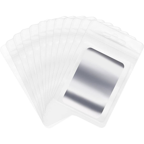200 aluminiums plastikposer (Hvid, 8 x 13cm)