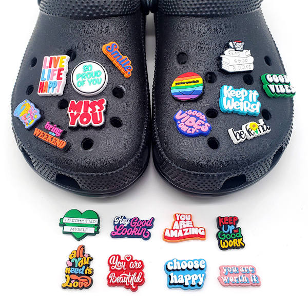 Sko Charms, Sko Charms for Sko Dekorasjon, Charm for 20pcs Crocs Sko, Bursdagsfest Gave