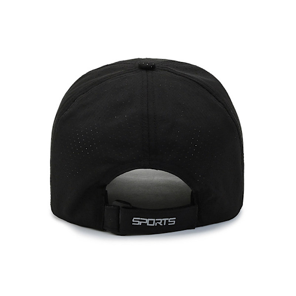Sort-Justerbar Baseball Cap Golf Hat Motorcykel Trucker Cap Strapback Cap til Mænd Kvinder