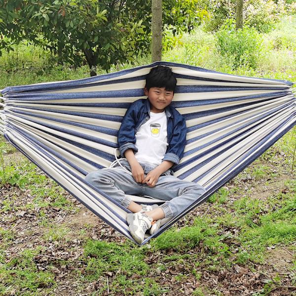1 st bekväm tyg hängmatta, perfekt för camping utomhus