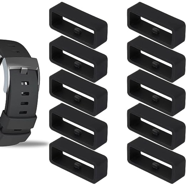 10 stk silikonurrem for 22 mm rem - , passer til Bo Neng A360 Garmin Fenix7 og andre 22 bredde silikonbriller