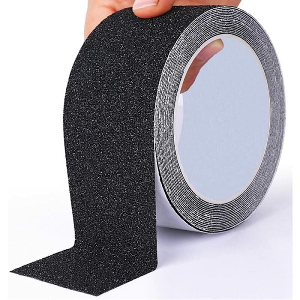 Svart utendørs sklisikker tape, 5cmx10m, sklisikker tape for trapper, sklisikker sikkerhetsstripe, sklisikker trekkrafttape, for sikkerhet på jobb og i livet,