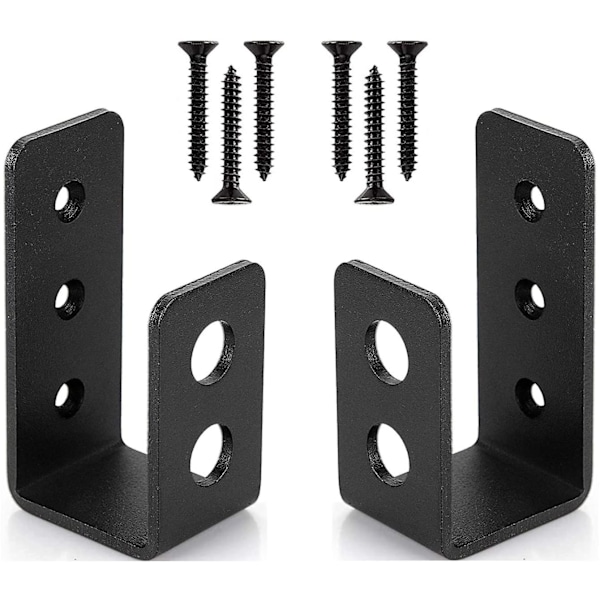 2-pack Tunga Ståldörrfästen för 2x4 Dörrar, U-formad Säkerhetsstång
