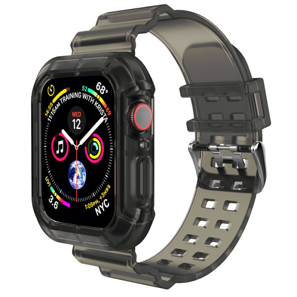 Grå Apple Watch-rembånd 38 mm 40 mm 41 mm, krystallgjennomsiktig