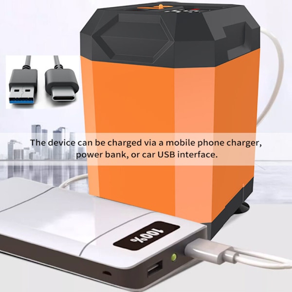 Bærbar campingsdusj, justerbar utendørsdusj med intelligent temperaturdeteksjon, ultrafiolett sterilisering, oppladbart batteri 4500 mAh (