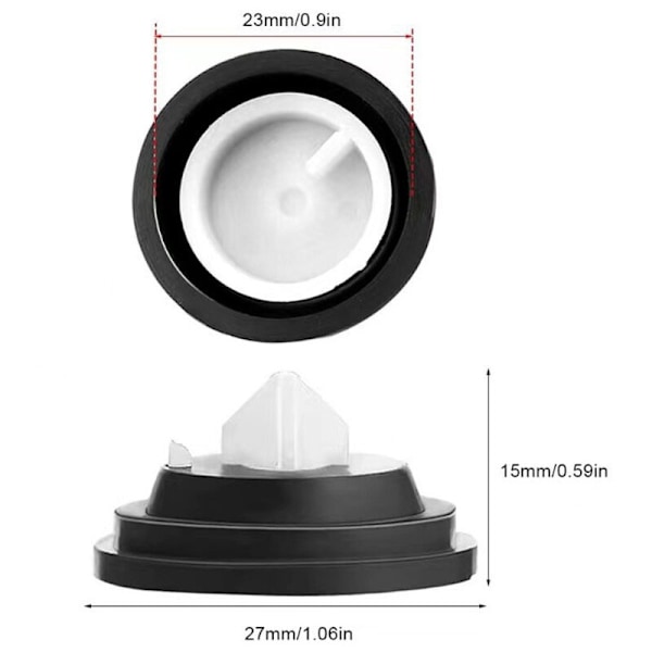 Parti med 2 st ventilmembran, membran för flottörkran, enkel duschjaktreparation, flottörventiler, kvalitetsgummimaterial (2 st)