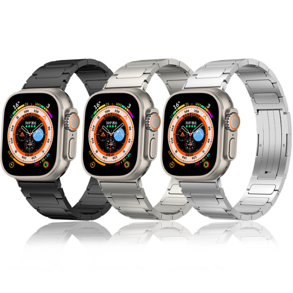 Ohut watch , joka on yhteensopiva Apple Watch rannekkeen kanssa ruostumattomasta teräksestä valmistettu metallirannekorun vaihto, säädettävä ranneke iWatch-sarjalle 9/8/7/6/5/4/3/2/1