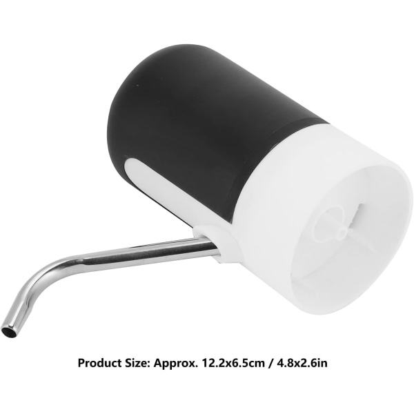 Sort - 1 stk. pumpevanddispenser, bærbar automatisk vanddispenser, universel 2-5 gallon genopfyldelig flaske, egnet til alle størrelser flasker til