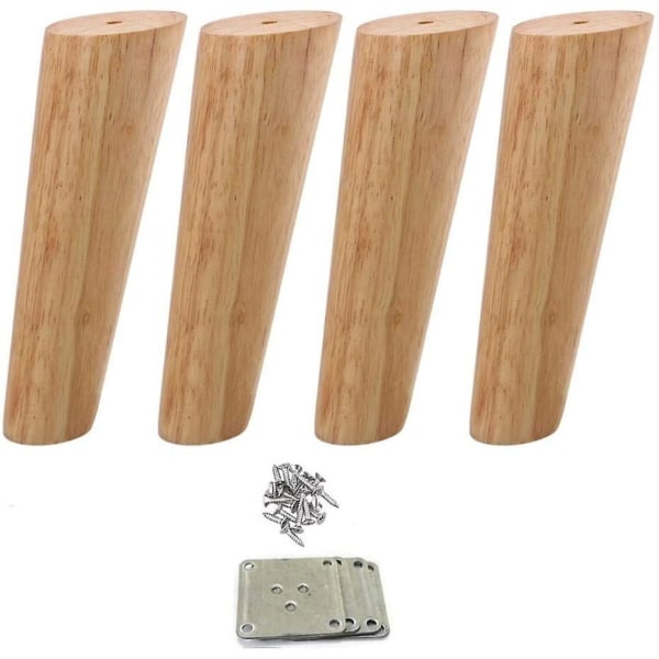 4Pcs Wooden Furniture Legs Tapered Sofa Legs Solid Wood Furniture Legs 6cm