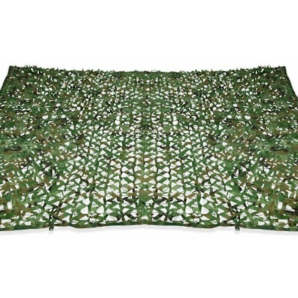 Rektangulær skyggesejl design camouflage skygge 3x5 M grøn mesh-DPZO