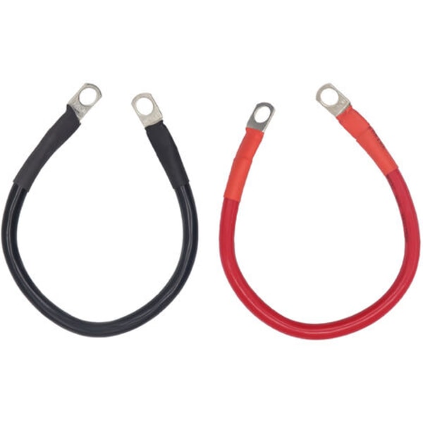 Strømkabel til batteri 25 kvadrat 0,3 m 4 gauge AWG rød og sort batterikabel, model: Sort og rød 30 cm