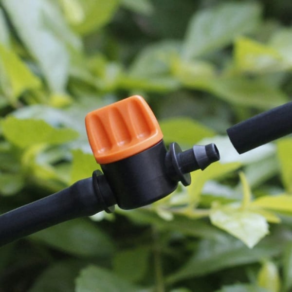 20 st Mini droppbevattningsventiler för 4/7mm trädgårdsslang med stång
