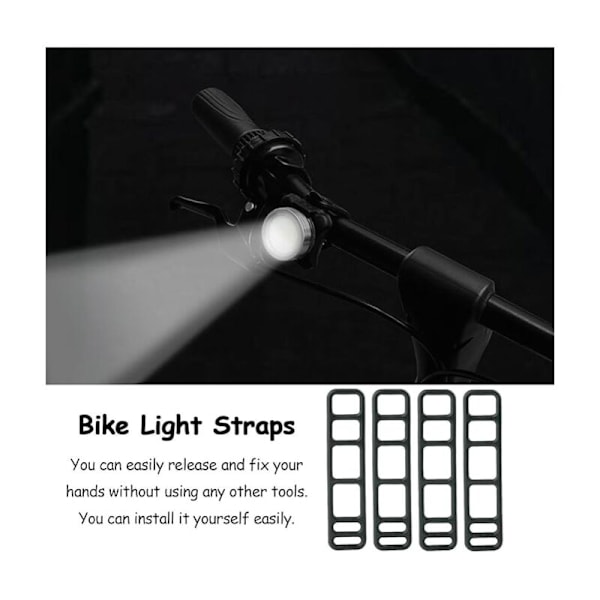 Elastisk fixering för ficklampa - enkel att installera - kompakta cykeltillbehör