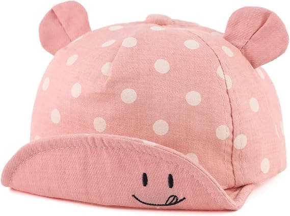 Bomulds Baby Cap til Pige Dreng Barn Solhat Justerbar Cap Forår Sommer Efterår 6 til 24 Måneder