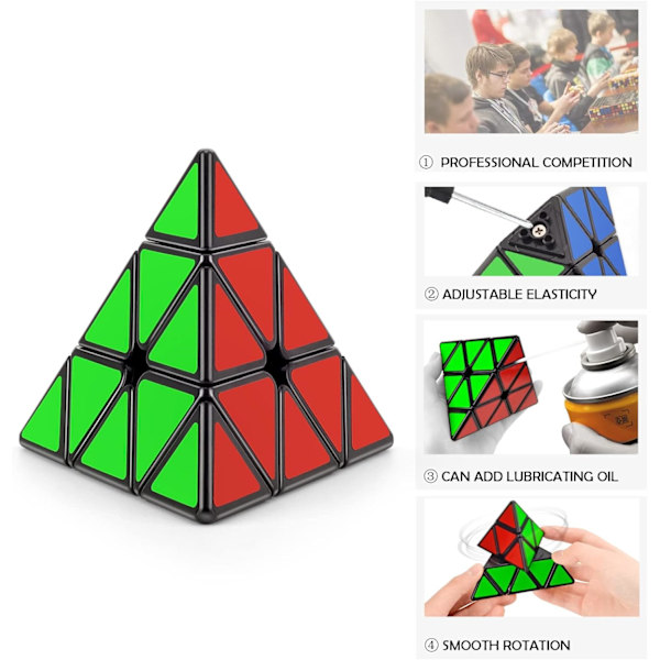 3x3, taikakuution pyramidi palapeli kierrematkalelu, sopii lahjoihin