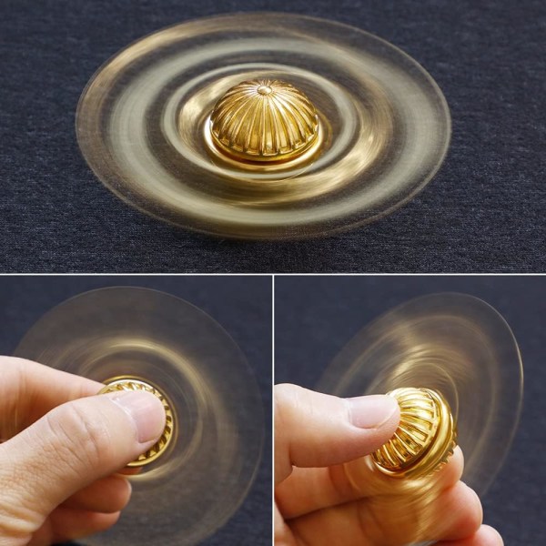 Gylden Fidget Spinner - Stress Relief Bold & Bordlegetøj - Til Skole/Hjem/Kontor