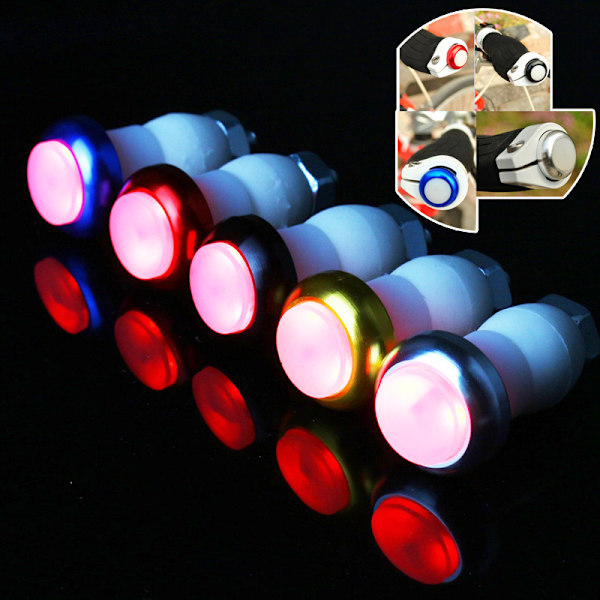 2 stk. LED cykelindikatorlys, blinklys sikkerhedslampe til cykelstyrets greb