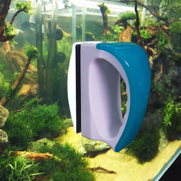 Magnetisk akvarieglasrengörare - Flytande akvariemagnet Rengöringsutrustning Algskrapa Kit（M）