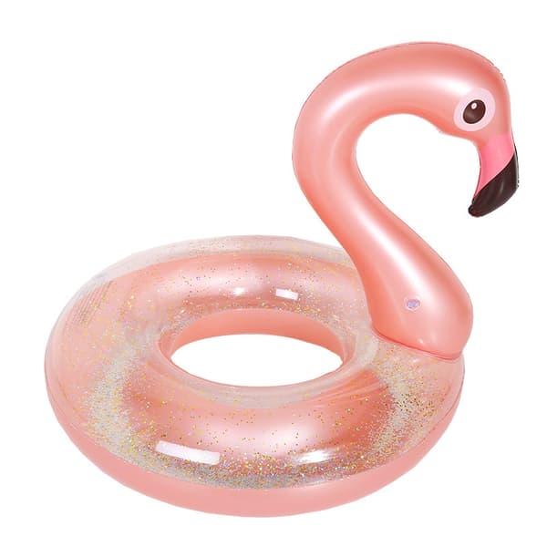 1 Pack Sequin Rose Flamingo Pool Floats 120cm Uppblåsbara Simringar