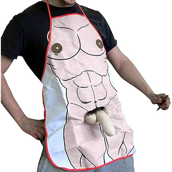 Nyhet Morsomme For menn Kokk Middag BBQ For Apron Sexy Kjøkken Gave
