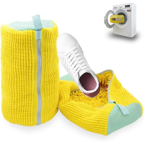 Tvättmaskin tvättpåse, klädpåsar för återanvändbara skor, Tvättmaskinspåse för sportskor sneakers tvättförvaring (2 st)