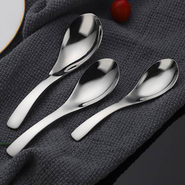 Sett med 6-6,7 x 1,8 tommer funksjonelle tunge rustfrie stålsupper med moderne utseende utmerket form (6)