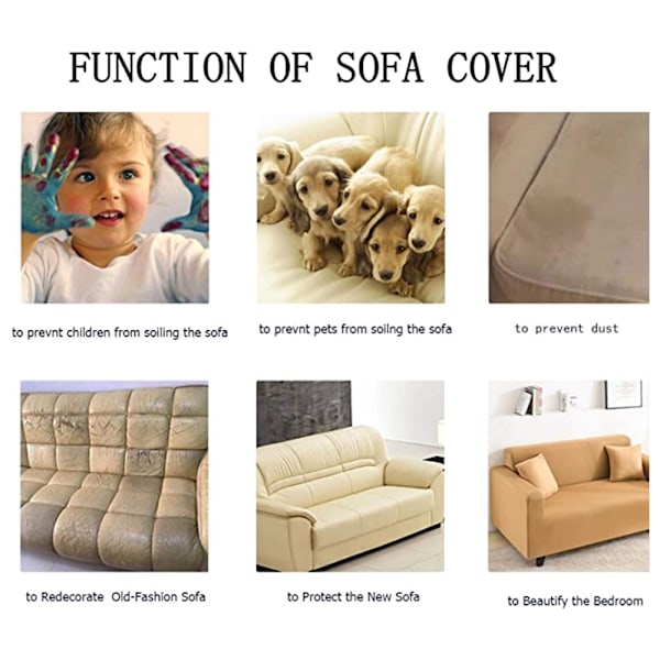 Stretch Soffaöverdrag Tryckt Soffaöverdrag Fåtöljöverdrag för Soffa Soffa Kuddar Elastisk Universal Möbelskydd med 1 Kuddfodral, Anti-Katt Rep