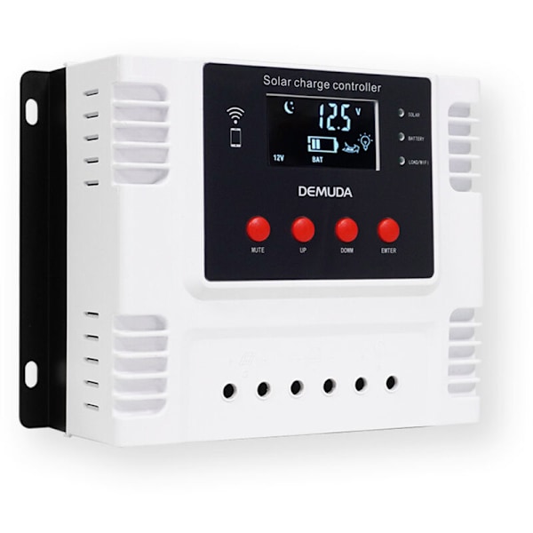 Intelligent solarladdare PWM-kontroll via mobilapplikation Dataövervakningsenhet i realtidsvisning LED-kontroller 12V/24V för blybatterier