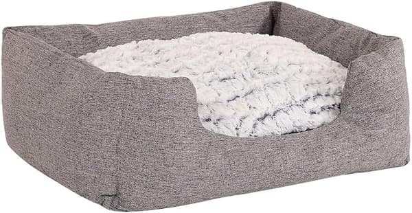 Hundbädd Reversibel Kuddkorg Hundar, (S) 60x50 cm Grå