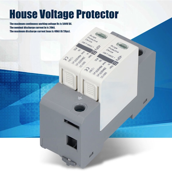 Beskyttelsesanordning 2p, beskyttelseskirurgi 20-40KA 500VDC CHLT-40PV