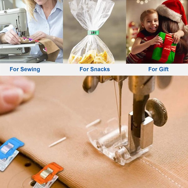 Farverige (assorterede farver) - Pakke med 30 syclips Multifunktionelle syclips DIY syclips syclips stofholder til syning