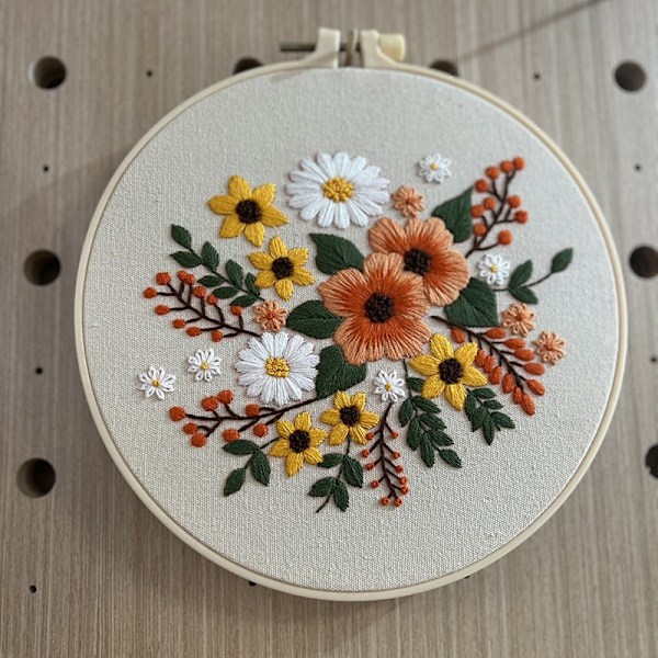 3-pack broderikit för nybörjare, 8-tums tryckt broderikit med mönster och instruktioner, korsstygnsstartkit för vuxna hantverk