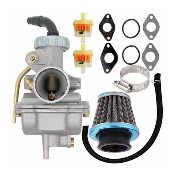 PZ20 karburator til 4-takts 50cc, 70cc, 90cc, 110cc, 125cc, ATV, UTV, Honda CRF50F, CRF80F, XR50R, med luft- og brændstoffilter