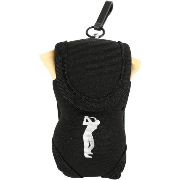 Musta golfpallon cover, golf-t-laukku, golfpallo ja t-juoma B