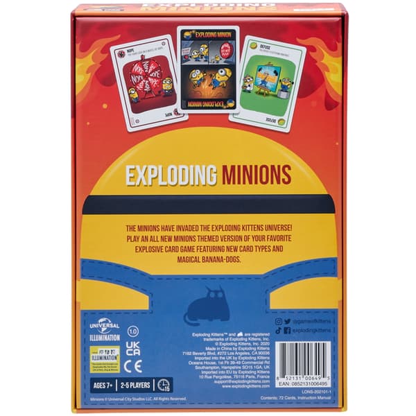 Exploding Minions Party Game av Exploding Kittens - Ett hysteriskt kortspel för hela familjen