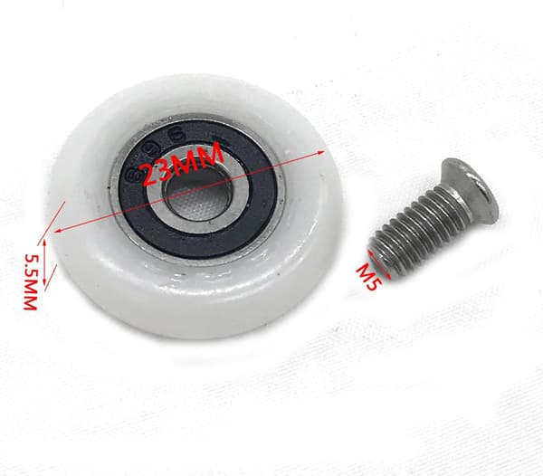8 dusjrullere (23mm med skruer)