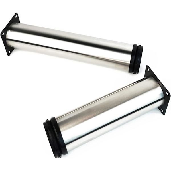 4X Möbelben, 120mm Justerbara Benmöbler Ben - Krom Metall - Höjdjusterbar