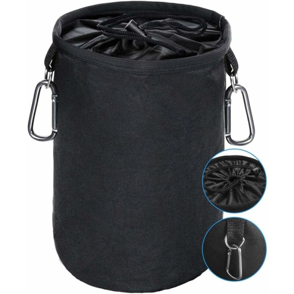 Large waterproof clothes peg bag with two support hooks - To keep clean and store your clothes pegs indoors and outdoors