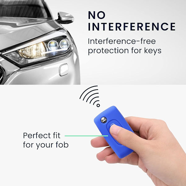 (Värit) Auton avaimen lisävarusteet, yhteensopiva Peugeot Citroën Dual Key - Auton avaimen pehmeä silikonikuori