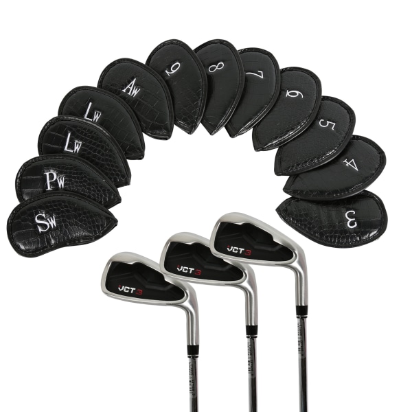 12 st syntetiskt läder för golfklubbsjärn MT/PU