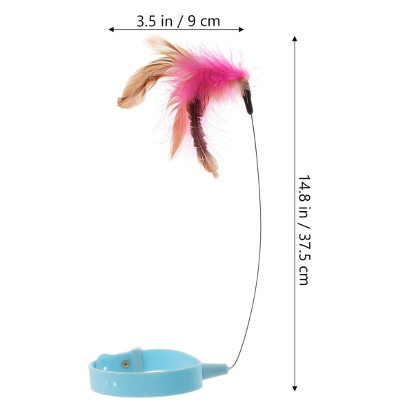 Cat Wand and Feather Wand Toys, Funny Cat and Kitten Toys, Feather Wand Collar for Cats, Funny Cat Wand and Feather Wand Toy with Bell, Replacement