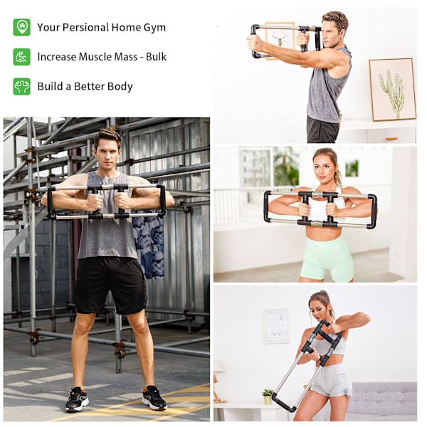 Super Pushdown Bars - Bröstmuskelutvidgare - Stärker: Bröst, armar, rygg, mage - Hemmagym - Män Kvinnor 40kg