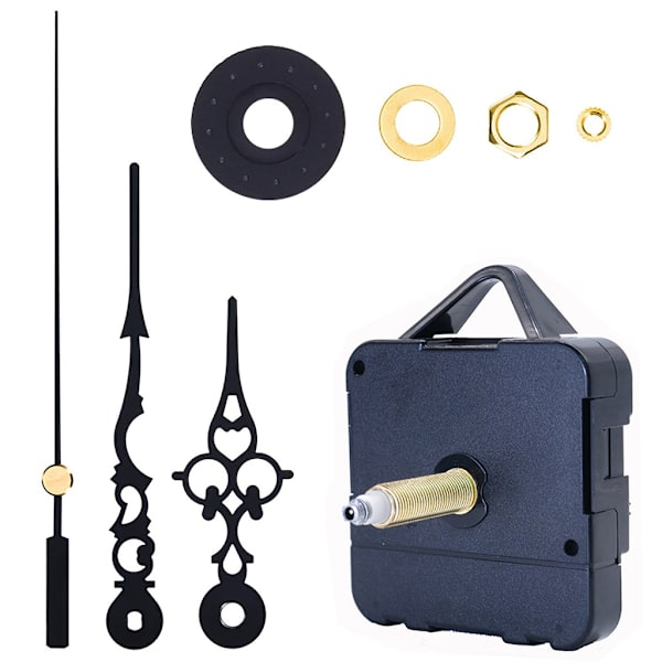 Högvridmoment Tyst Kvartsurverk Mekanismer med Visare Batteridriven, Väggur Mekanism Delar Motor Byte DIY Klockrörelse Kits